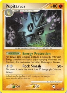 Tarjeta Pokémon PUPITAR 47/100 - POCO COMÚN NO HOLO - DP Stormfront - 2008 - casi nueva - Imagen 1 de 2