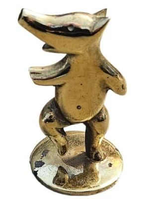 Seltener Karl Hagenauer Messing - Gluttöter / "Tanzendes Schwein" um 1950 - Bild 1 von 4