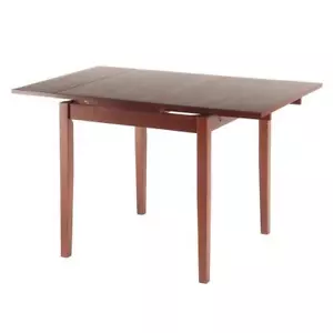 Mesa de extensión de madera Winsome dos hojas de extensión extraídas madera cuadrada nogal - Imagen 1 de 5