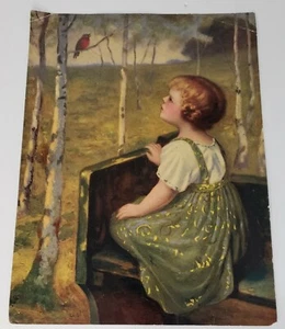 Antique 1844 Original Oilette “Spring Song” #901 Simon Glucklich's Daughter - Picture 1 of 12