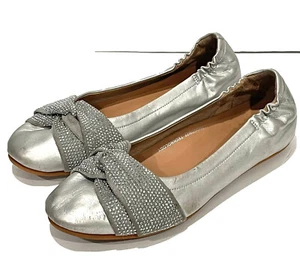 FitFlop Ballerina Twiss Flats silver womens shoes size 7.5 - Picture 1 of 5