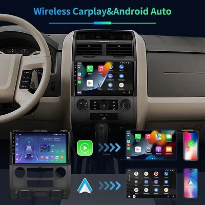 For Ford Escape 2008-2012 Apple Carplay Car Stereo Radio Android 12 GPS Nav WIFI - Изображение 1 из 4