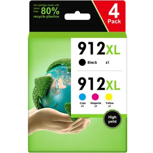 4er XXL PATRONEN für HP 912 XL OfficeJet 8012 8014 8015 Pro 8022 8024 8025 8023. - Bild 1 von 5