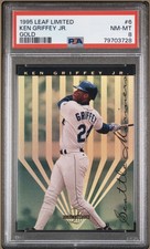 1995 Leaf Limited Ken Griffey Jr GOLD #6 Graded PSA 8 NM-MT Seattle Mariners