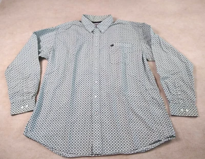 Camisa informal Cinch Western para hombre XL* (2XL) espuma de mar negro diamante cuello BD NUEVA SIN ETIQUETAS Foto 1 de 4