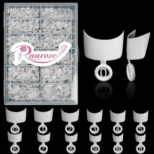 Ranrose 600PCS Short French Style False Nails Half Cover Nails Tips,White Short - Picture 1 of 12