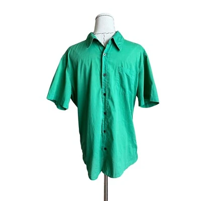 Мужская легкая хлопковая рубашка Dries Van Noten на пуговицах с коротким рукавом размер 50 - Изображение 1 из 4