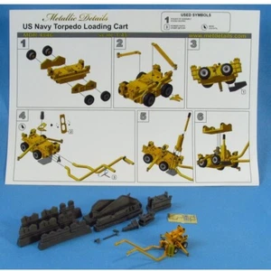 Carrello di carico siluro Marina degli Stati Uniti resina fotoincisione dettagli metallici MDR4846 scala 1:48 - Foto 1 di 6