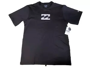 Billabong Men's Black T-Shirt Size M Loose Fit UPF 50+ Sun Protection Wave Surf - Picture 1 of 13