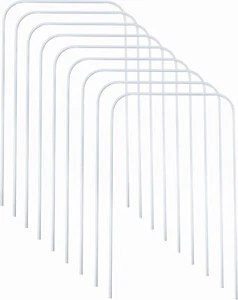 Croquet Wickets Standard Size Set 9 White Plastic Coating Square Arrow - Picture 1 of 7
