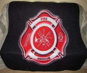 Nuevo escudo de bombero polar manta regalo bombero insignia departamento de bomberos - Imagen 1 de 3