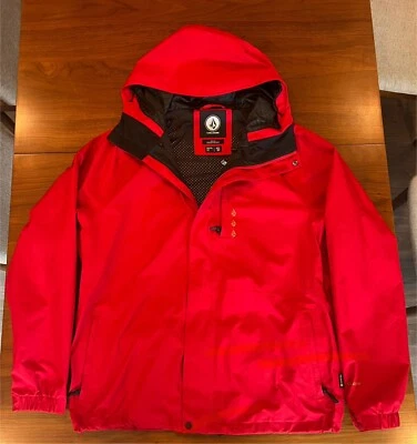 Volcom Dua Insulated GORE-TEX Snowboard Snow Ski Jacket, Crimson Red, Men's XL  - Image 1 of 4