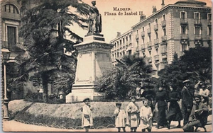 Postal España Madrid Plaza De Isabel II Vintage C283 - Imagen 1 de 2
