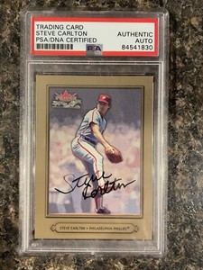 2002 Fleer Greats of the Game Steve Carlton Auto PSA Certified Autograph Signed 