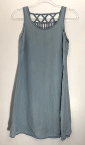 Vestido Heartsoul Mujer Talla Mediana Azul Cambray Cambio Tirantes Espalda Niña Costera - Imagen 1 de 8