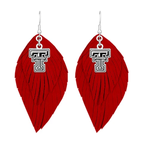 43373 Texas Tech Red Raiders Boho Earrings Red Cover