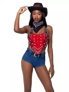 4 Pc Western Cowgirl Cosplay Costume Set - Picture 1 of 5