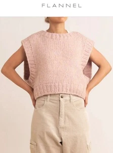 Flannel 'Lorelie' vest - hand knitted - one size - Picture 1 of 10