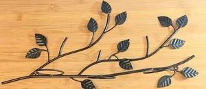 Wall Sconce Leaves Metal w/3 Tealight Holders Tealight Candles 17" x 9" x 4.5" - Picture 1 of 4