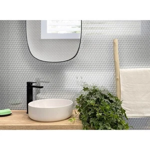Apollo tile 12" x 12" Colorway Glossy Beige Glass Tile (5 sq Grey - Picture 1 of 2