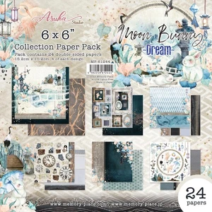 Asuka Studio doppelseitige Papierpackung 6 Zoll x 6 Zoll 24/Pkg - Moon Bunny Dream - MP-61244 - Bild 1 von 7