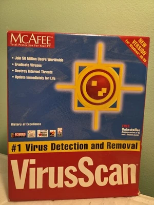 McAfee Vintage Virus Protection Removal Device Software New Sealed Scanner CD - Image 1 of 4