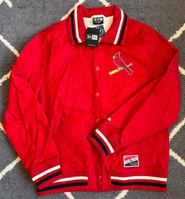 New Era 2025 MLB St. Louis Cardinals Throwback Button Up Nylon Jacket L Men’s - Image 1 of 3