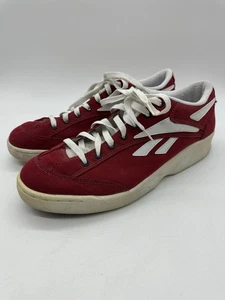 Vintage Reebok Mens Trainers Tennis Shoes Red & White 1990s Size 10.5 - Picture 1 of 21