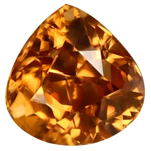 1.85 ct Splendid Pear Cut (7 x 7 mm) (Un-Heated) Honey Brown Zircon Gemstone - Picture 1 of 1