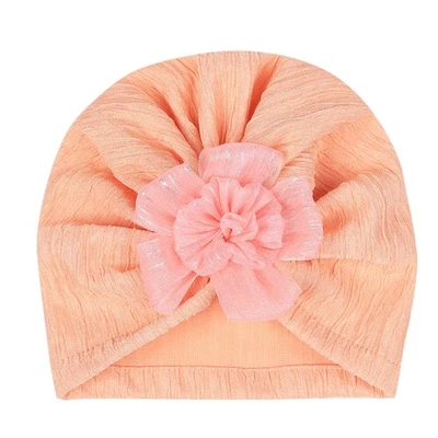 6 PCS Newborn Baby Boy Girl Infant Stretch Flower Beanie Hats Elastic Turban Cap - Image 1 of 2