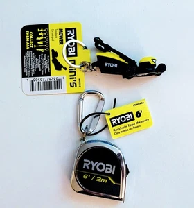 Ryobi 6’/2m Keychain Tape Measure  RTMCK06 & Ryobi Mower Mini RHK03 - Picture 1 of 1