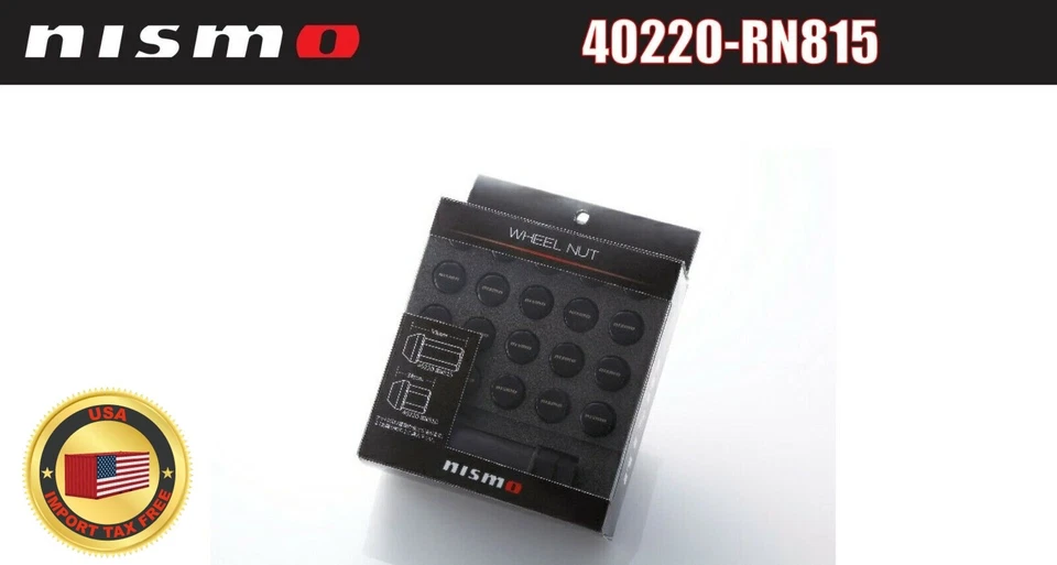 Tuerca de rueda genuina NISMO tipo 7 tuercas cuadradas 50 mm 20 piezas 40220-RN815 GTR Foto 1 de 4