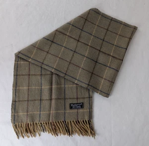 Luxury BURBERRY'S 100% Cashmere Scarf Green – Iconic Nova Check – FAST SHIP! - Picture 1 of 7