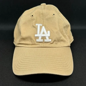 Los Angeles Dodgers ’47 Brand Adjustable Strapback Hat Tan Khaki MLB Cap - Picture 1 of 9
