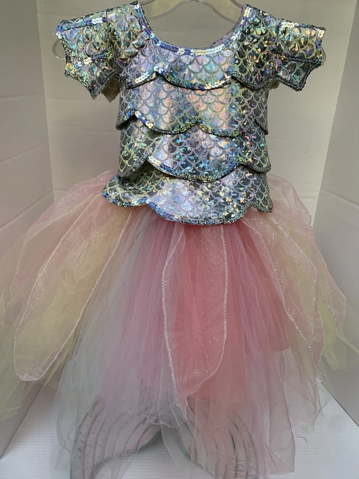 Gillian’s Closet Girls Party Dress Size 6 Layers Of Tulle With ShinySilverScales - Image 1 of 4