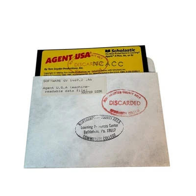 Vintage Agent USA Apple II Plus, IIe, IIc Scholastic Retro Social Studies Game - Image 1 of 2