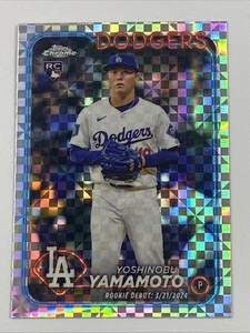 Yoshinobu Yamamoto 2024 Topps Chrome Update #USC108 Rookie Debut Xfractor (RC) - Picture 1 of 5