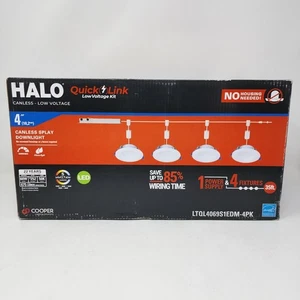 Halo 4 Inch Quick Link Canless LED Splay Downlight 5CCT Selectable (4 Pack) - Picture 1 of 9