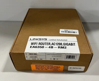 Linksys EA6350 Dual Band Wifi Router AC1200 -Black - Image 1 of 2