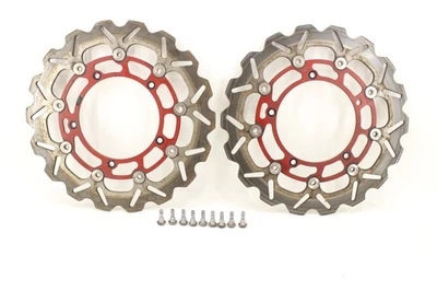 2007 YAMAHA YZF R6 FRONT LEFT RIGHT BRAKE ROTORS DISCS 2C0-2581T-00-00 - Image 1 of 4