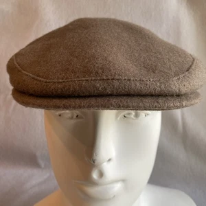 Quaker Marine Supply berretto piatto lana newsboy marrone vintage made in USA - Foto 1 di 9