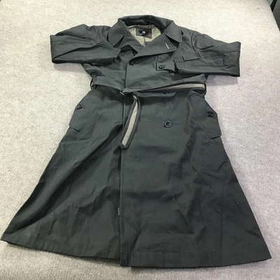 G-Star RAW Trench Coat Womens Large Gray High Trench WMN Raw Denim Belted Jacket - Image 1 of 4
