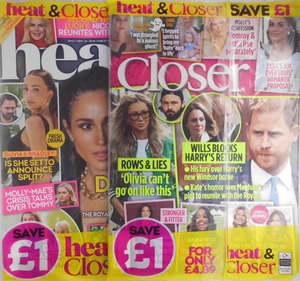 Heat & Closer magazine Bumper Pack on sale 21st Oct 2025 Harry Meghan Wills Kate - Picture 1 of 1