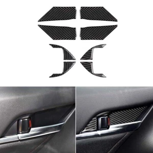Carbon Fiber Interior Door Bowl Handle Cover Trim Fit for Camry 2018-2021 - Picture 1 of 6