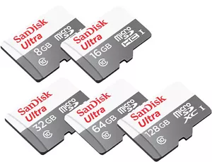 SANDISK ULTRA* 100MB/s CLASS10 micro SD SDHC SDXC CARD 128GB 64GB 32GB 16GB LOT - Picture 1 of 14