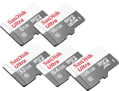 SANDISK ULTRA* 100MB/s CLASS10 micro SD SDHC SDXC CARD 128GB 64GB 32GB 16GB LOT - Image 1 of 2