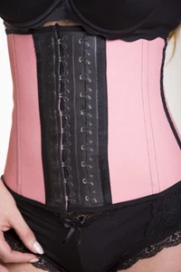 Real Curvy Women Fajas Colombianas Pink Latex rubber Sport Waist Trainer Cincher - Picture 1 of 2