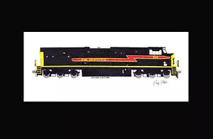 Iowa Interstate ES44AC #500 11"x17" stampa opaca Fletcher firmata - Foto 1 di 1