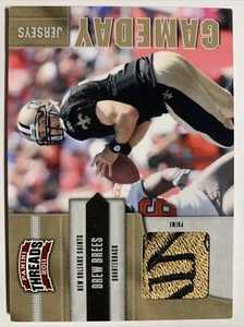 2011 Panini Threads Game Day Jerseys Drew Brees Logo Patch Jersey 30/45 Prime - Picture 1 of 3