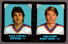 1985-86 7-Eleven Credit Cards 7-11 #6 Paul Coffey, Jari Kurri